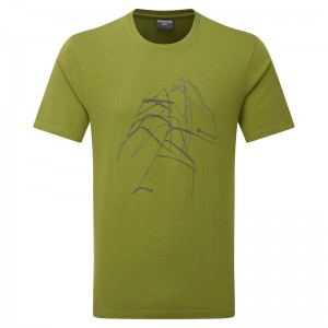 Montane Abstract Mountain T-Shirt Herr Gröna | FOZPKE706