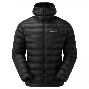 Montane Alpine 850 Lite Hooded Dunjackor Herr Svarta | MTJODW103