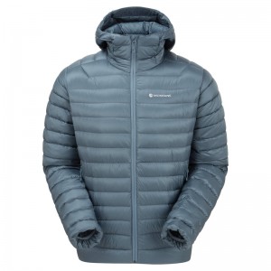 Montane Anti-Freeze Hooded Dunjackor Herr Grå Blå | URSZHC465