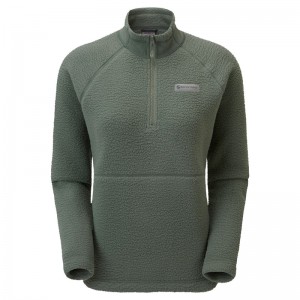 Montane Chonos Fleece Smock Pull On Tröjor Dam Gröna | LRKDEX829