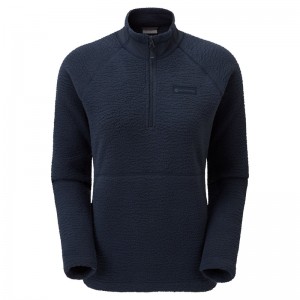 Montane Chonos Fleece Smock Pull On Tröjor Dam Marinblå | OVZPBA457