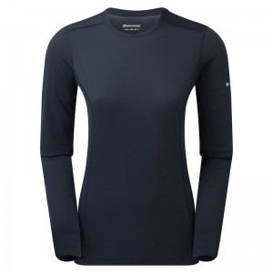 Montane Dart Lite Long Sleeve T-Shirt Dam Marinblå | TLAFNU691