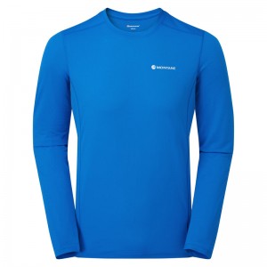 Montane Dart Lite Long Sleeve T-Shirt Herr Blå | SJZNCG941