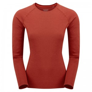 Montane Dart Long Sleeve T-Shirt Dam Röda | NKEYRJ185