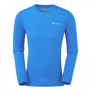 Montane Dart Long Sleeve T-Shirt Herr Blå | HQOBEJ725