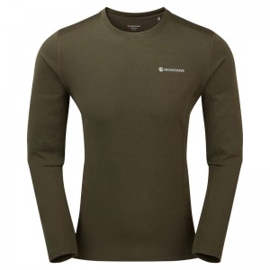 Montane Dart Long Sleeve T-Shirt Herr Mörkgröna | SXVULO487