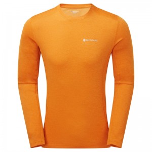 Montane Dart Long Sleeve T-Shirt Herr Orange | NFJQDG741