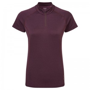 Montane Dart Zip T-Shirt Dam Lila | IEVRSL358