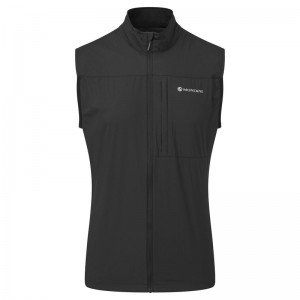 Montane Featherlite Windproof Väst Herr Svarta | GEVXQI627