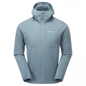 Montane Fireball Lite Hooded Isolerade Jackor Herr Grå Blå | JGPFDA615