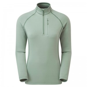 Montane Fury Fleece Zip Pull-On Tröjor Dam Gröna | PBJTZG172