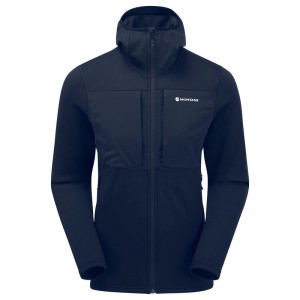 Montane Fury XT Hooded Fleecejackor Herr Marinblå | ZNFTEB460