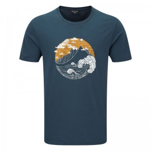 Montane Great Mountain T-Shirt Herr Blå | MTERNC740