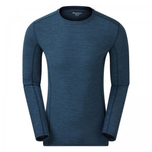 Montane Primino 140 Long Sleeve T-Shirt Herr Blå | BMTNAO451