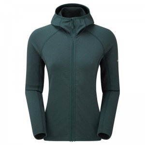 Montane Protium Hooded Fleecejackor Dam Gröna | ZFAMUW579