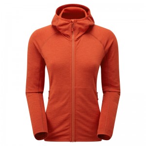 Montane Protium Hooded Fleecejackor Dam Röda | CAKMJB658