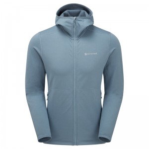 Montane Protium Hooded Fleecejackor Herr Grå Blå | UPNKSV182