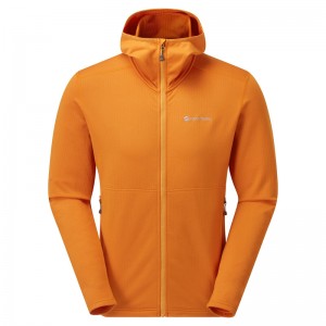 Montane Protium Hooded Fleecejackor Herr Orange | CXLHUG409