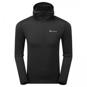 Montane Protium Lite Pull On Fleece Hoodie Herr Svarta | VMEWCF713