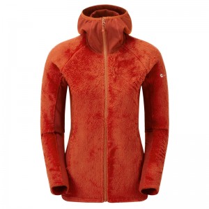 Montane Protium XPD Hooded Fleecejackor Dam Orange | SKOLZV302