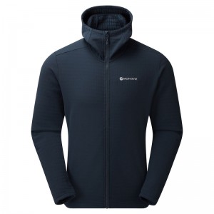 Montane Protium XT Hooded Fleecejackor Herr Marinblå | OQJFZP783