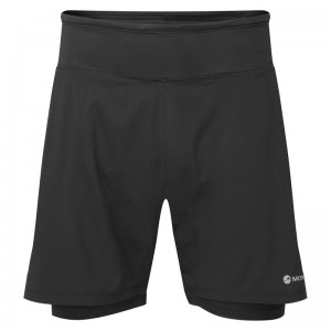 Montane Slipstream Twin Skin Löpar Shorts Herr Svarta | WSQBOE578