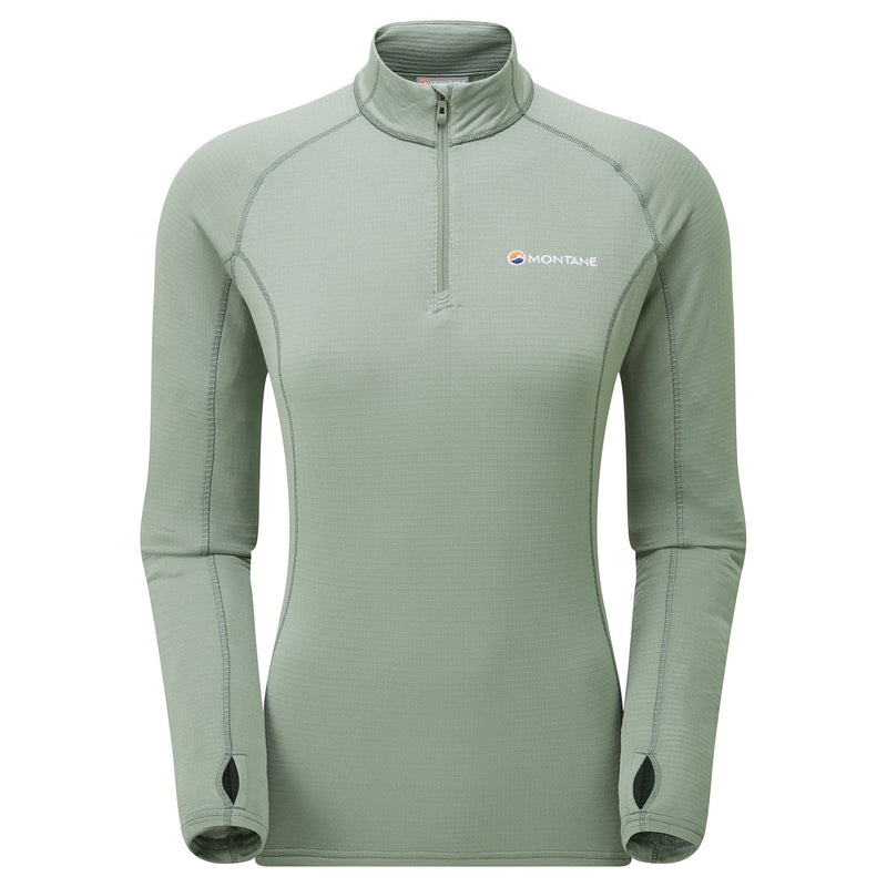 Montane Allez Micro Pull-On Fleecejackor Dam Olivgröna | TLESWD214