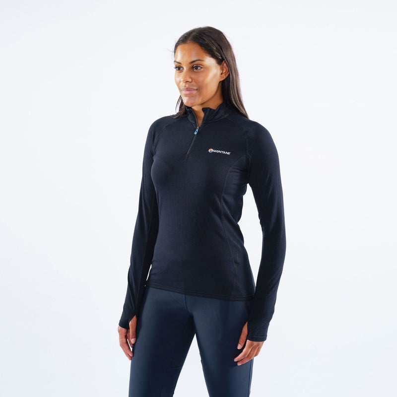 Montane Allez Micro Pull-On Fleecejackor Dam Svarta | IUGRBW427