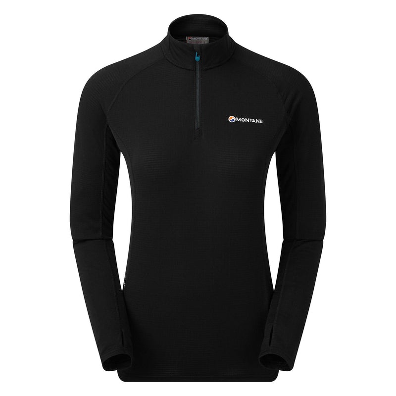 Montane Allez Micro Pull-On Fleecejackor Dam Svarta | IUGRBW427