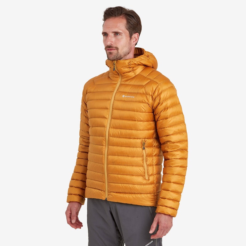 Montane Anti-Freeze Hooded Dunjackor Herr Orange | UPBGMH469