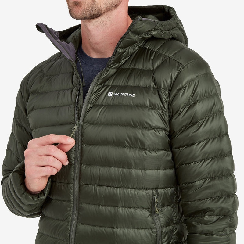 Montane Anti-Freeze Hooded Dunjackor Herr Mörkgröna | ZHCVUR045