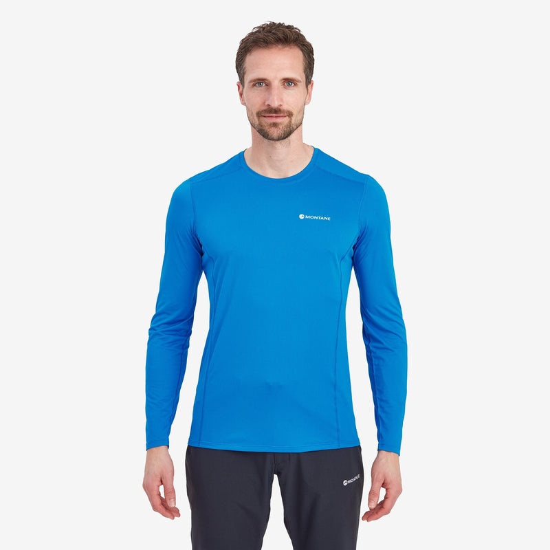 Montane Dart Lite Long Sleeve T-Shirt Herr Blå | SJZNCG941