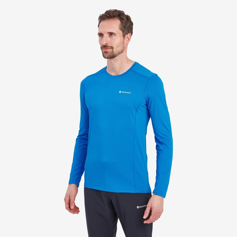 Montane Dart Lite Long Sleeve T-Shirt Herr Blå | SJZNCG941