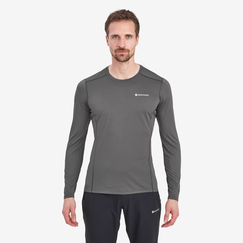 Montane Dart Lite Long Sleeve T-Shirt Herr Mörkgrå | GJNYQO589