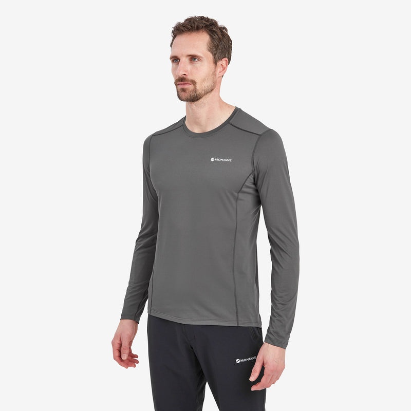 Montane Dart Lite Long Sleeve T-Shirt Herr Mörkgrå | GJNYQO589