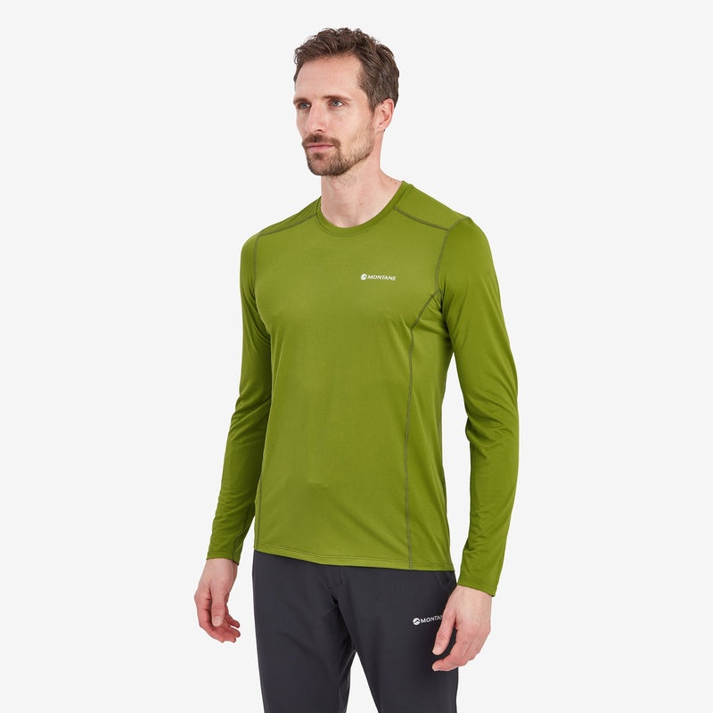 Montane Dart Lite Long Sleeve T-Shirt Herr Gröna | HWMCQT509