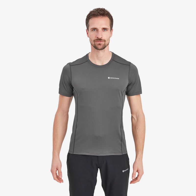 Montane Dart Lite T-Shirt Herr Mörkgrå | NKHQUR034