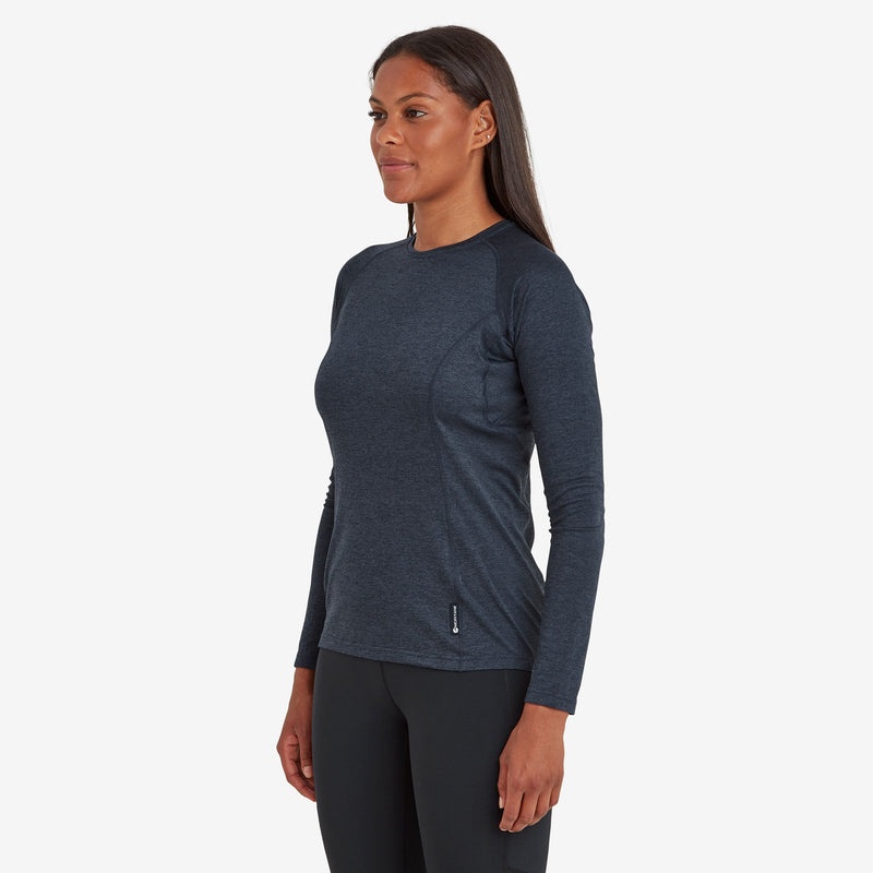 Montane Dart Long Sleeve T-Shirt Dam Marinblå | YCKREO936