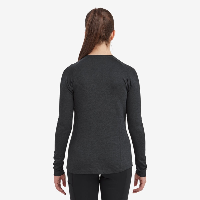 Montane Dart Long Sleeve T-Shirt Dam Svarta | LQOMUJ289