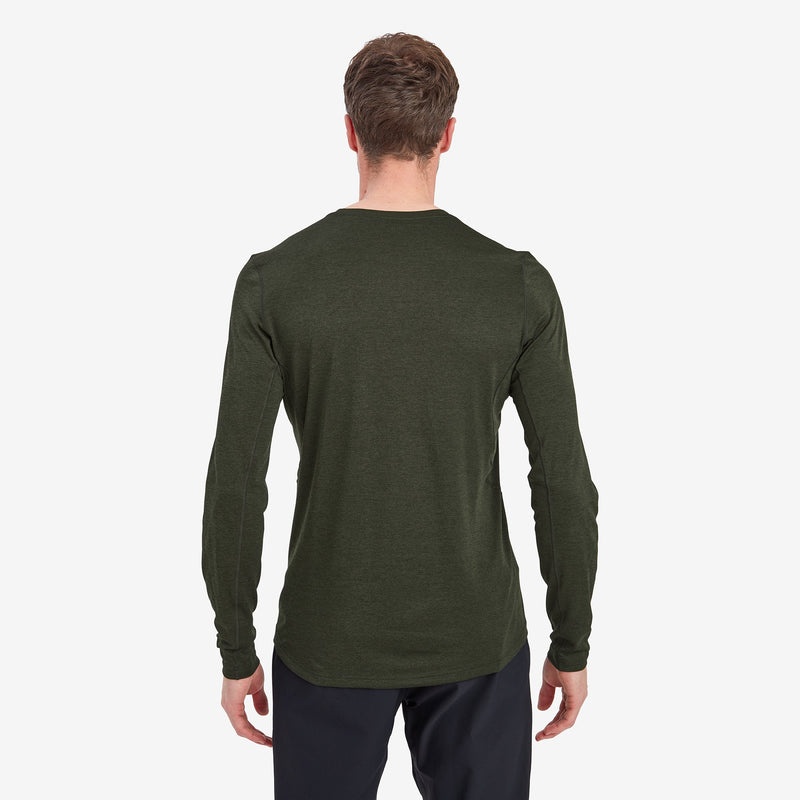 Montane Dart Long Sleeve T-Shirt Herr Mörkgröna | SGKYBA142