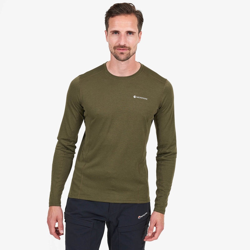 Montane Dart Long Sleeve T-Shirt Herr Mörkgröna | SXVULO487