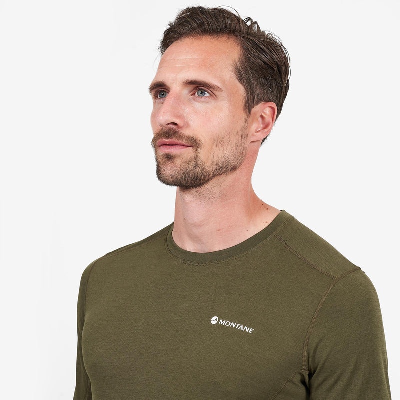 Montane Dart Long Sleeve T-Shirt Herr Mörkgröna | SXVULO487