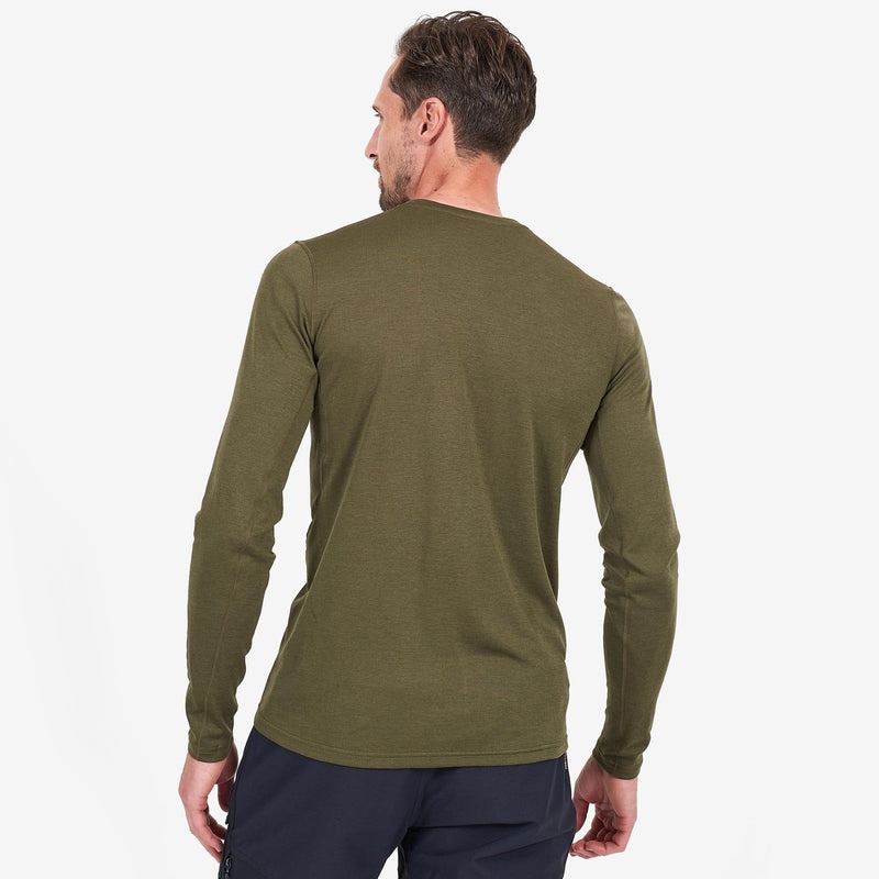 Montane Dart Long Sleeve T-Shirt Herr Mörkgröna | SXVULO487