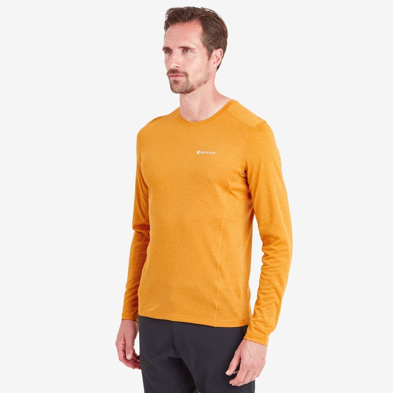 Montane Dart Long Sleeve T-Shirt Herr Orange | NFJQDG741