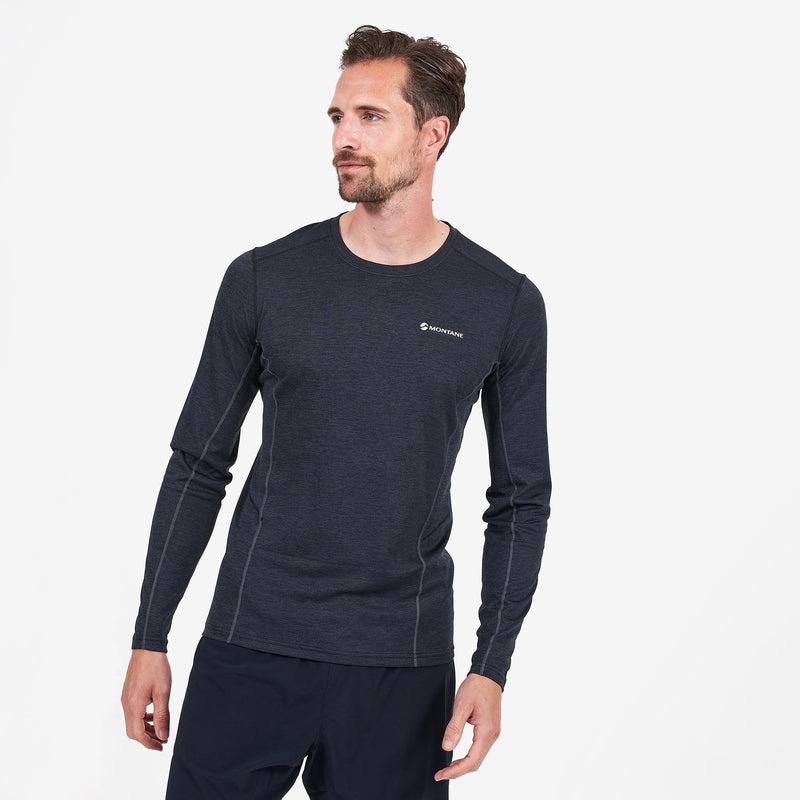 Montane Dart Long Sleeve T-Shirt Herr Svarta | KYMSNL086