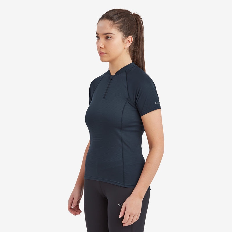 Montane Dart Nano Zip T-Shirt Dam Marinblå | FPIKXU094