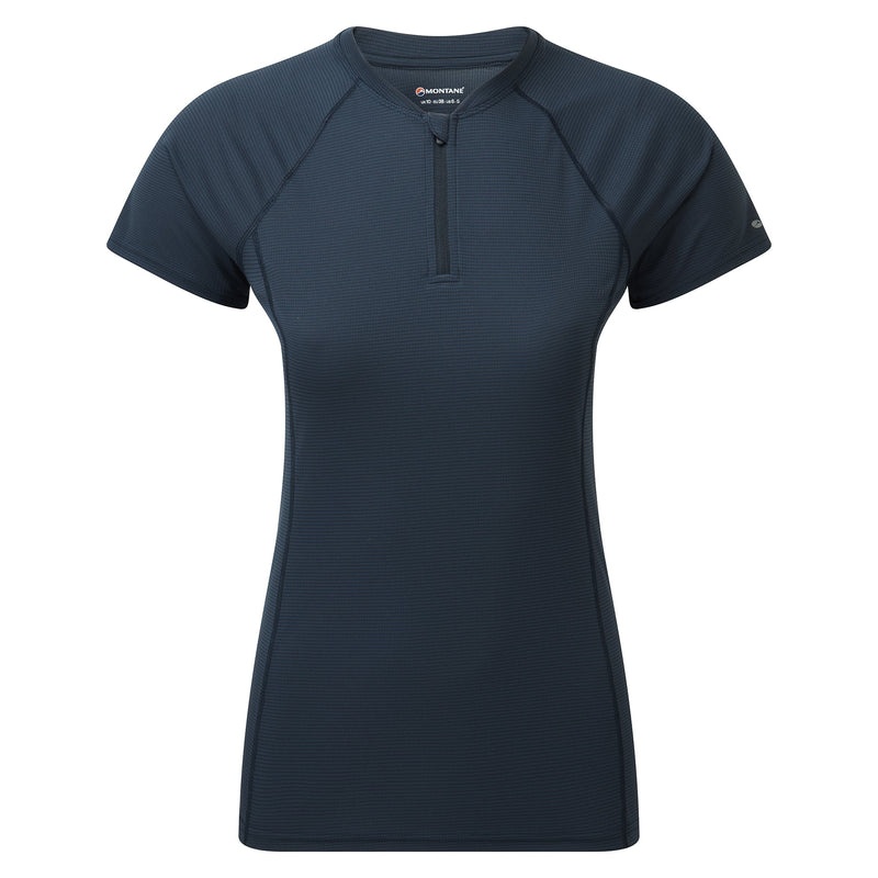 Montane Dart Nano Zip T-Shirt Dam Marinblå | FPIKXU094