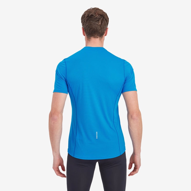 Montane Dart Nano Zip T-Shirt Herr Blå | WVMSXB543