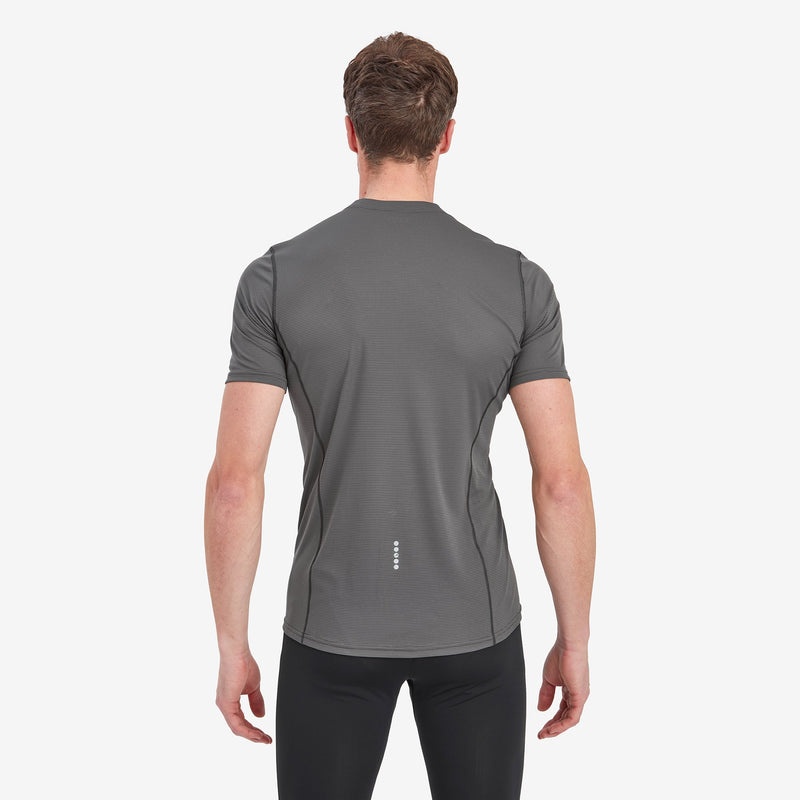 Montane Dart Nano Zip T-Shirt Herr Mörkgrå | EGBZFT698