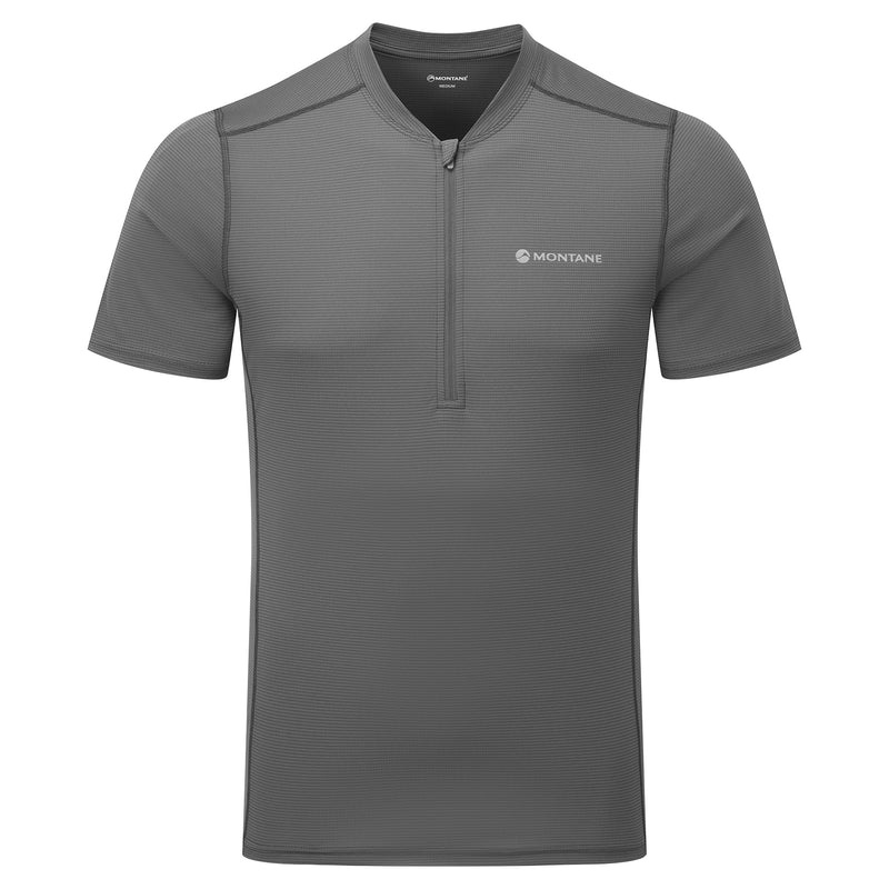 Montane Dart Nano Zip T-Shirt Herr Mörkgrå | EGBZFT698